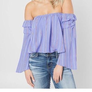 FAVLUX Striped off the shoulder top